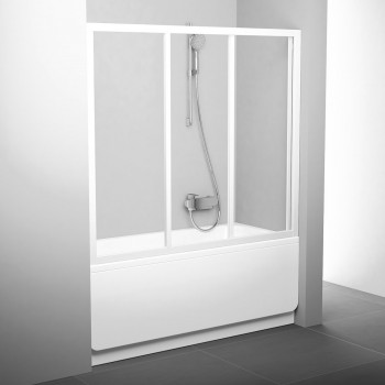 Шторка для ванны Ravak AVDP3-160 белая+транспарент
