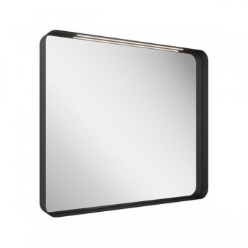 Зеркало STRIP I 600x700 черное с подсветкой